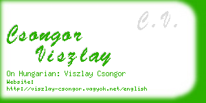 csongor viszlay business card